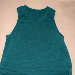Lululemon train to be tank top - dot camo teal lagoon